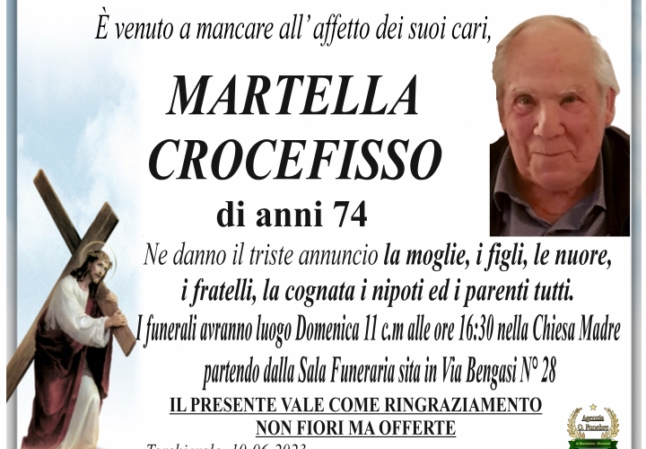 Annuncio MARTELLA CROCEFISSO