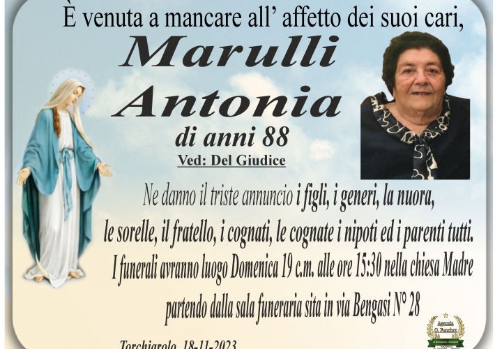 annuncio Marulli Antonia